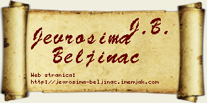 Jevrosima Beljinac vizit kartica